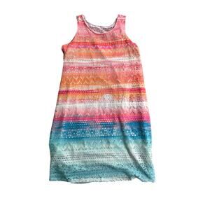 CLOTH & PORTRAIT, SIZE XXL, MULTI COLORED SUMMER LACE DRESS